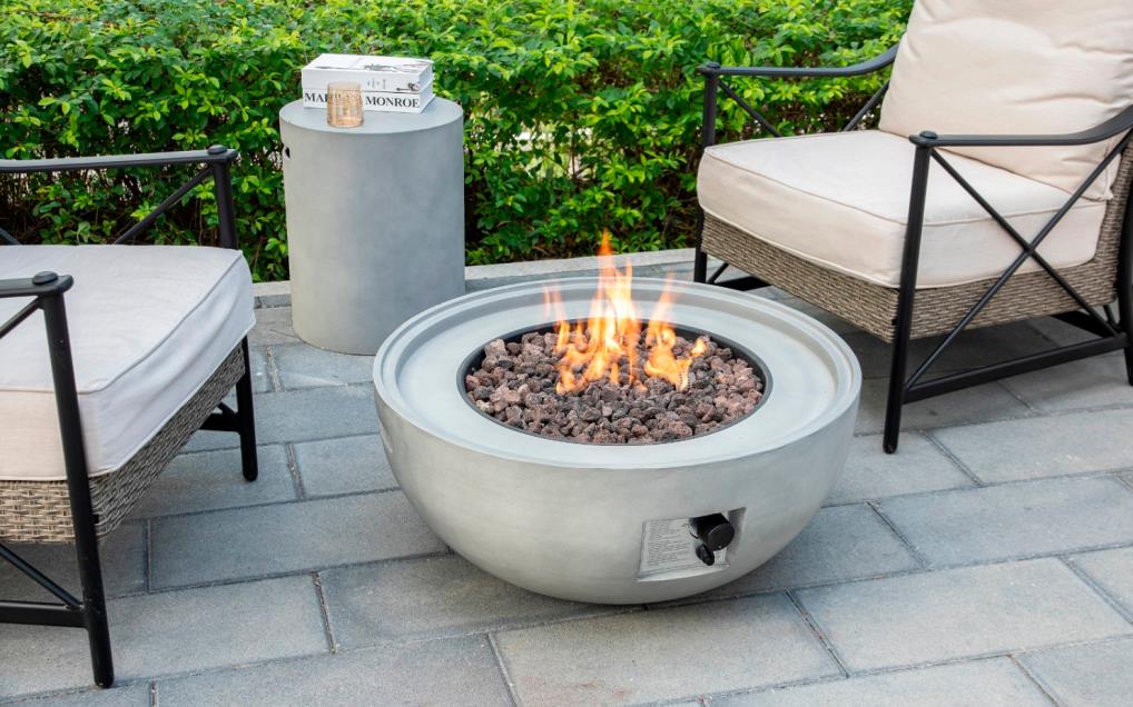 Four Seasons Courtyard Round Outdoor Column Portable Gas Fire Pit